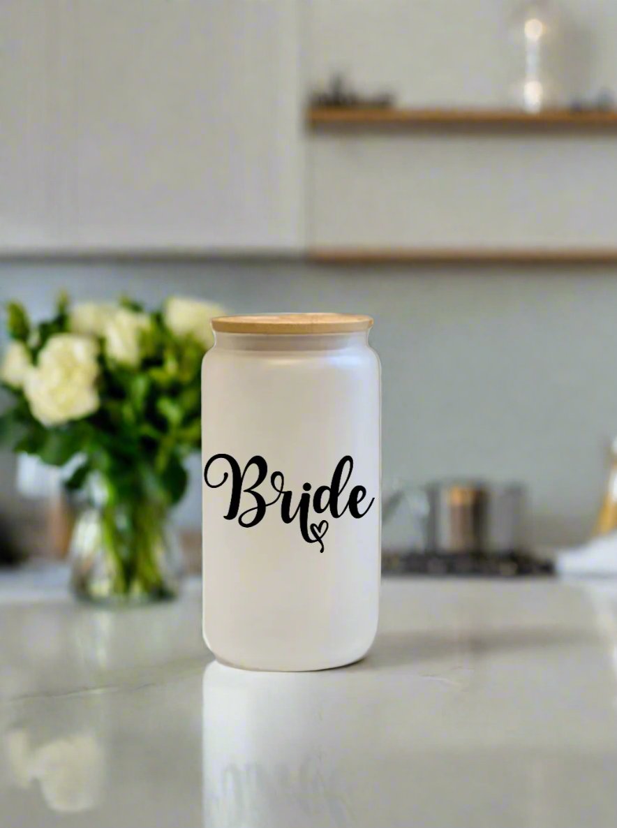 Wedding - Bride Heart Libbey Glass - custom