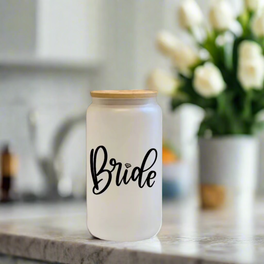 custom bride drinkware