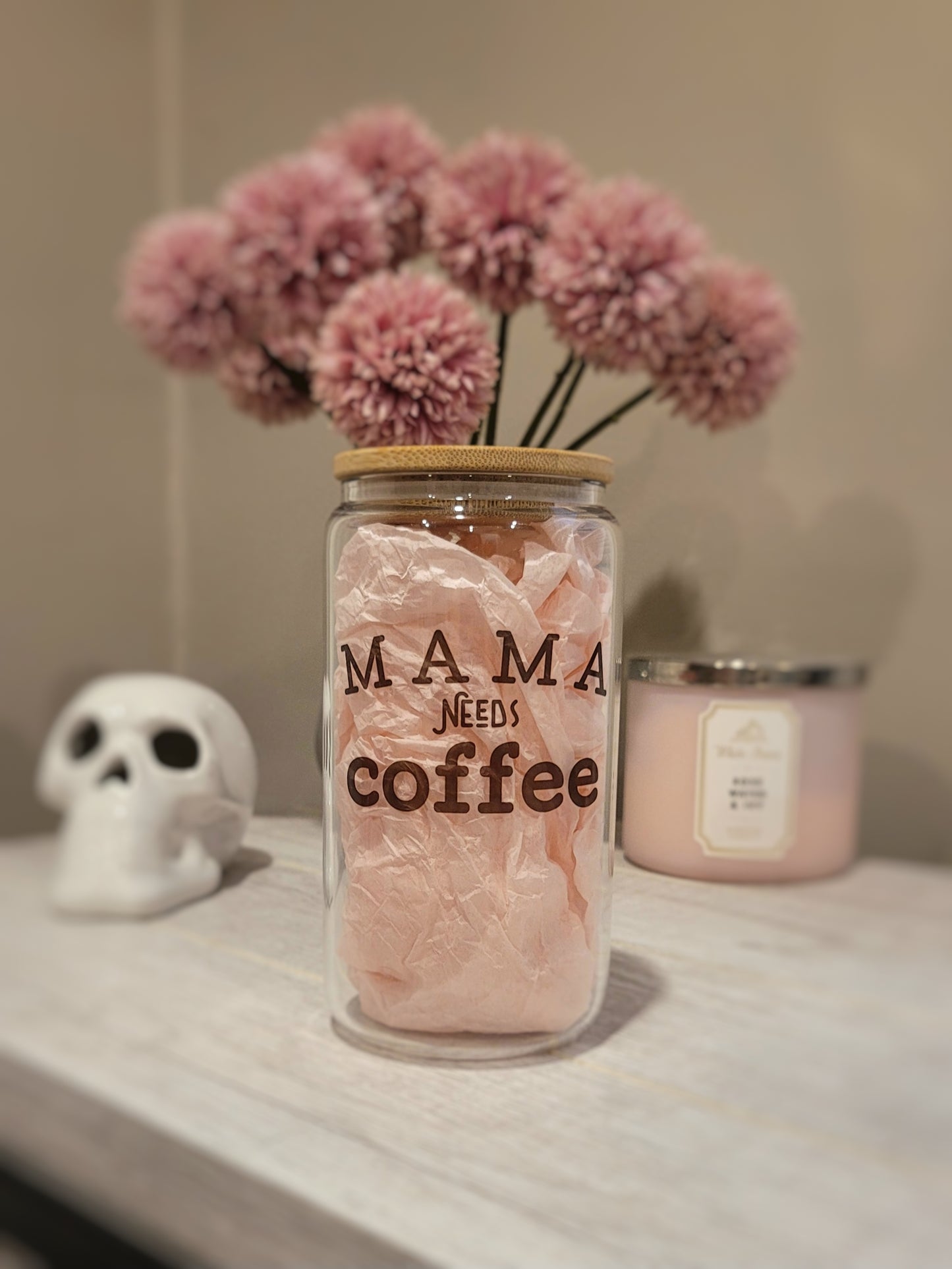 Mama Needs Coffee - coffee bean heart